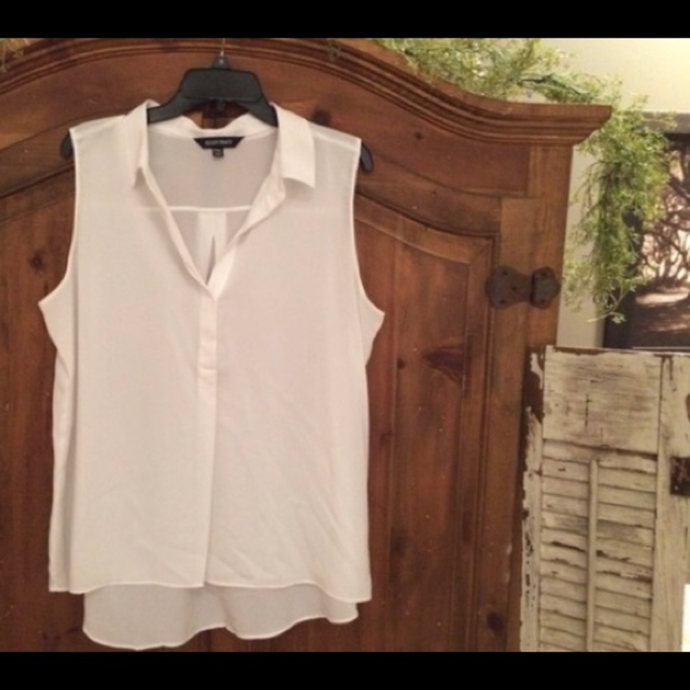 White dressy Ellen Tracey blouse || XL Petite ✨